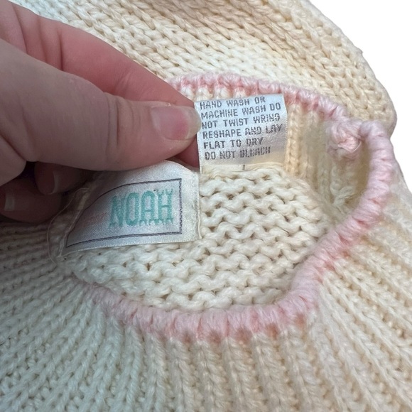 Vintage Pastel Chunky Knit Sweater by Mister Noah Medium - Picture 5 of 5